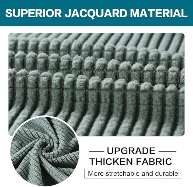 Turquoize 4 Piece Sofa Covers for 3 Cushion Couch Sofa Slipcover Soft Couch Cover for Dogs-Washable Sofa Furniture Covers with 3 Individual Large Cushion Covers (XL Sofa,Dark Cyan)