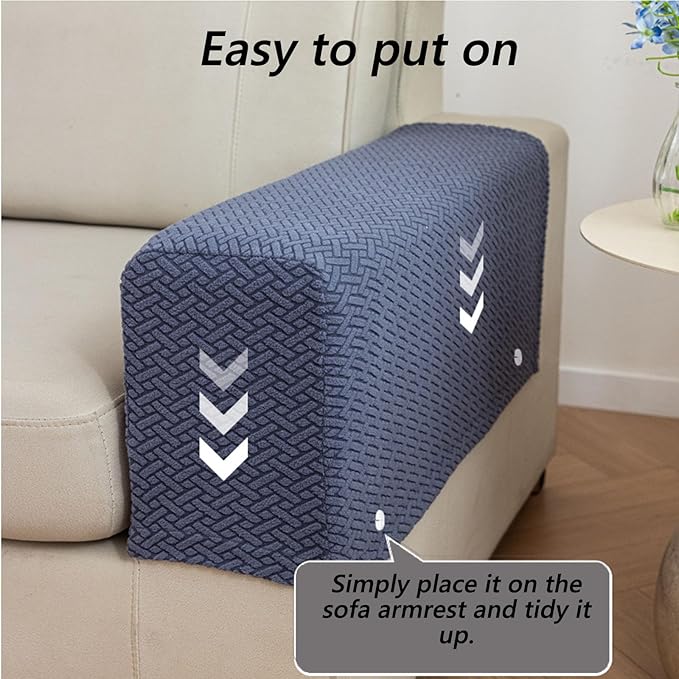 Soothing Home Sofa Covers, Sofa Hero Covers, Wear-Resistant Universal Couch Covers Washable Stretch Sectional Couch Cushion Covers (Yellow,Arm Rest Covers 2pcs)