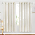 NICETOWN Natural Linen Curtains 72 inches Long for Bedroom, Grommet Linen Weave Window Treatment Semi Sheer Privacy Drapes with Light Filtering for Living Room, W66 x L72, 2 Panels