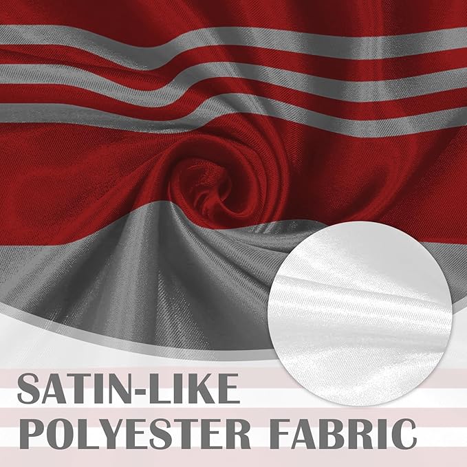 Emvency 2 Pack Valances Window Treatments, Red Grey White Striped Blackout Adjustable for Living Room Bathroom Bedroom Kitchen Over Sink, 52x12 Inch Rod Pocket Valances