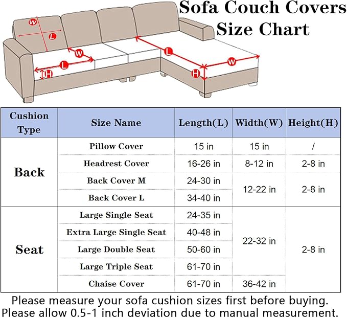 Soothing Home Sofa Covers, Sofa Hero Covers, Wear-Resistant Universal Couch Covers Washable Stretch Sectional Couch Cushion Covers (Blue,Large Single Seat Cover)