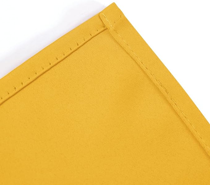 LEMOMO Yellow Blackout Curtains 42 x 54 Inch Length Set of 2 Panels Grommet Bedroom Curtains for Living Room