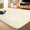 LOCHAS Ultra Soft Indoor Modern Area Rugs Fluffy Living Room Carpets for Children Bedroom Home Decor Nursery Rug 6x9 Feet, Light Champagne