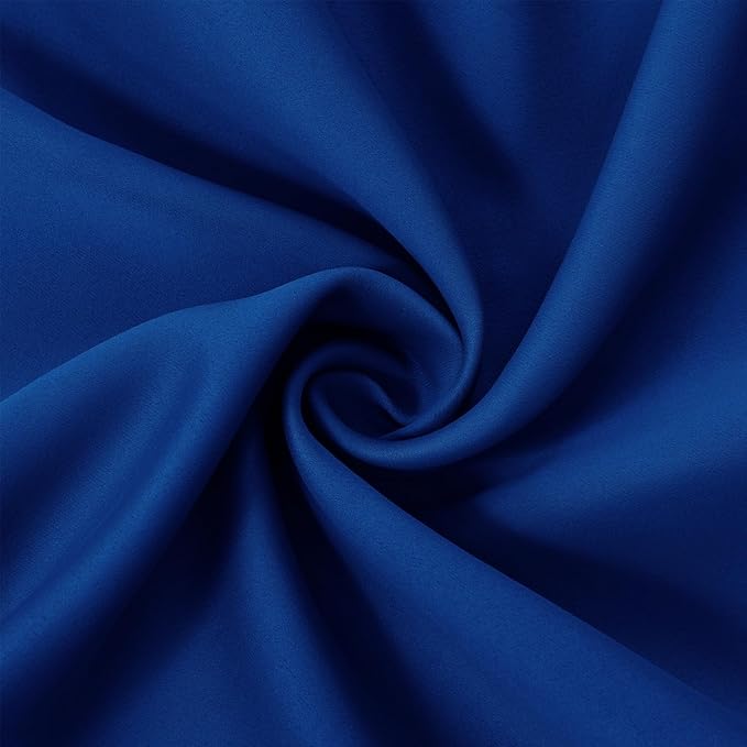 LEMOMO Blackout Curtains 38 x 63 inch/Royal Blue Curtains Set of 2 Panels/Thermal Insulated Room Darkening Bedroom Curtains
