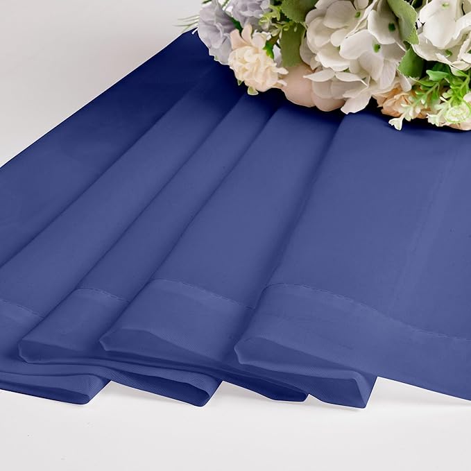 OWENIE Sheer Curtains 54 Inch Length 2 Panels Set, Royal Blue Clear Sheer Short Curtains for Small Window, Light Filtering Rod Pocket Curtain Sheers, 2 Pcs 84 Width 54 Long, Royal Blue