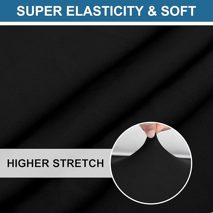 Smiry Printed Couch Cushion Covers, Stretch Soft Couch Covers for Sofa, Washable Non-Slip Sofa Slipcover Furniture Protector for Indoor and Outdoor (Medium, Black)