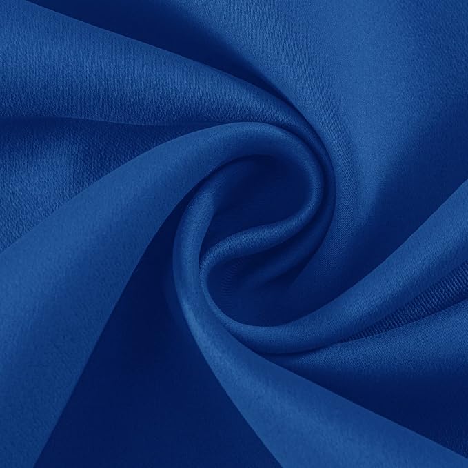 Joydeco Blackout Curtains 108 Inches Long 1 Panel, Thermal Insulated Long Curtains& Drapes 1 Piece, Room Darkening Grommet Drapes for Living Room Bedroom Window (W70 x L108 Inch, Royal Blue)