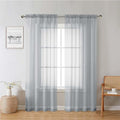 Lecloud Light Grey Sheer Curtains 78 Inches Long 2 Panels, Light Filtering Voile Airy Curtains, Elegant Transparent Solid Window Treatments with Rod Pocket for Living Room Bedroom, Each 42" W x 78" L