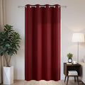 Joydeco Blackout Patio Sliding Door Curtains 90 Inches Long, Grommet Privacy Room Divider Curtains, Extra Wide Thermal Blackout Drapes for Bedroom Living Room (Burgundy Red, 60Wx90L, 1 Panel)