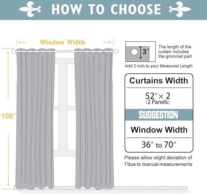 ChrisDowa 100% Blackout Curtains 108 inch Long for Bedroom with Black Liner, 2 Thick Layers Total Blackout Thermal Insulated Grommet Window Curtains 2 Panels Set (Burgundy, 52 x 108 Inch)