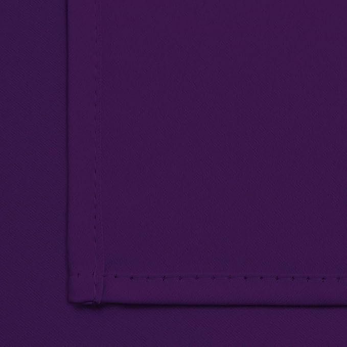 Yakamok Blackout Curtains for Bedroom,Thermal Insulated Blackout Grommet Top Drapes for Living Room,Purple,38x84 Inch, 2 Panels