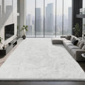 Shag Area Rugs for Bedroom Living Room,4X6 Ultra Soft White Fluffy Area Rugs for Dorm, Indoor Carpet Nursery Rugs for Kids Room Home Decor,White