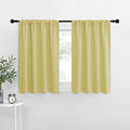 NICETOWN RV Blackout Curtains for Camper Windows, Paler Yellow, 34" x 30", Set of 2, Kitchen Curtains, Short Blackout Drapes, Thermal Insulated Rod Pocket Window Treatment Draperies for Nursery
