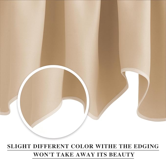 NICETOWN Window Valances for Sliding Door - Blackout 52 inches by 18 inches Rod Pocket Dining Room/Kitchen Tier Valances Window Curtain Topper Decorations (Biscotti Beige, 2 Pieces)