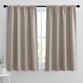 RYB HOME 54 inch Blackout Curtains for Living Room, Rod Pocket Thermal Insulated Small Window Drapes Room Darkening Shades for Bedroom Studio Dorm, W 42 x L 54 inch, Set of 2 Panels, Sand