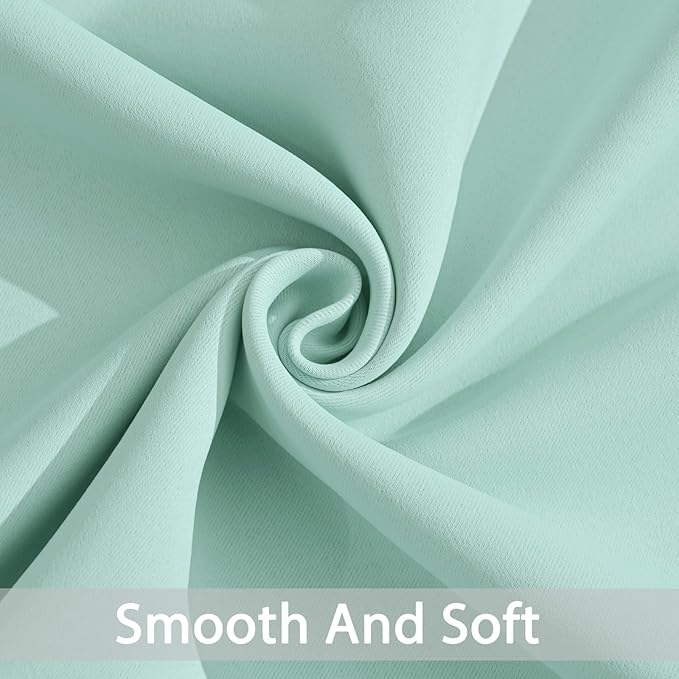 Yakamok 84 Inch Length Blackout Curtains for Bedroom, Room Darkening Thermal Insulated Solid Grommet Panels for Living Room(62Wx84L, Aqua, 2 Panels)