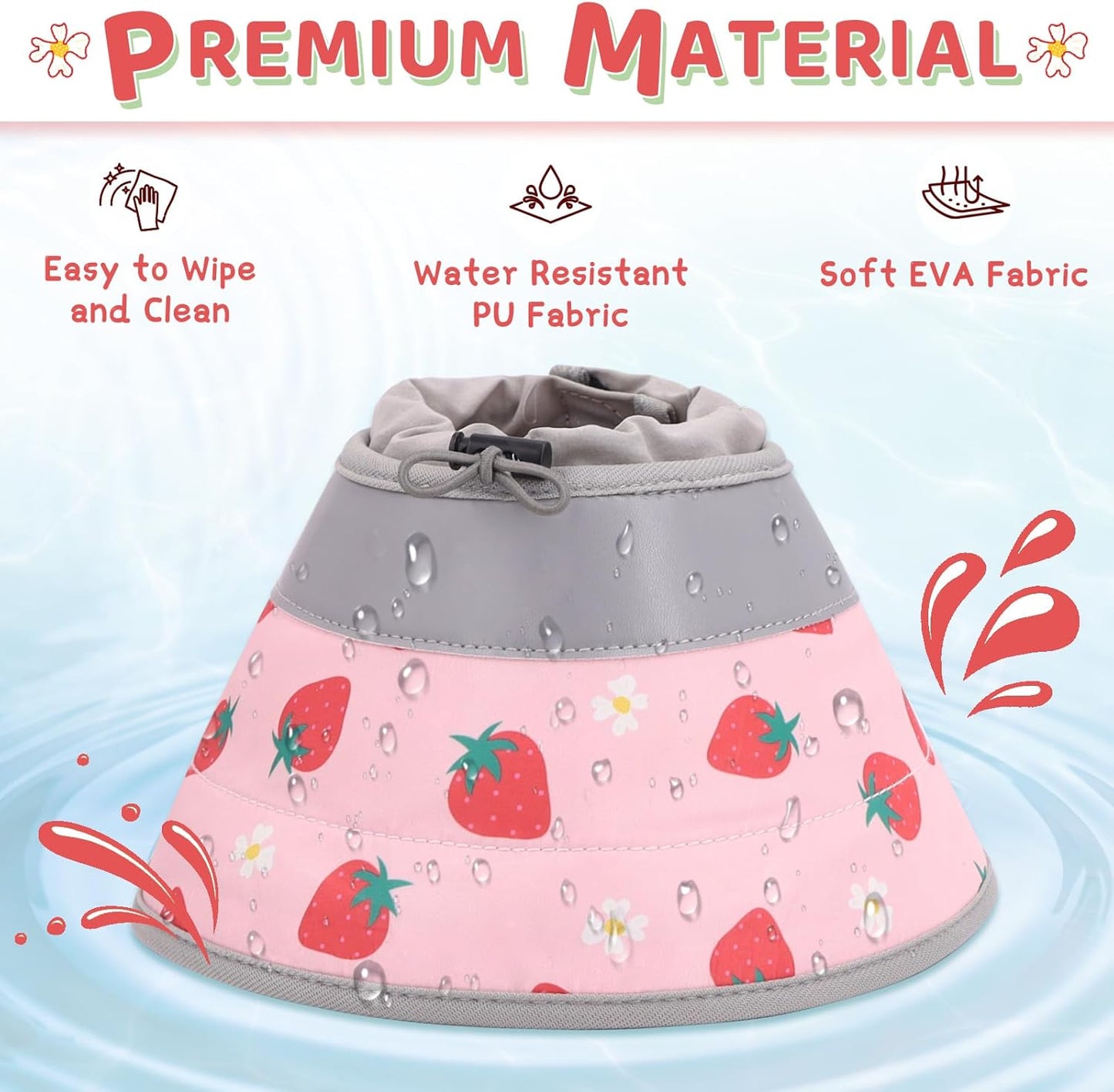 Cat Cone Collar Soft to Stop Licking, Adjustable, Foldable Lightweight Kitten Cones After Surgery Recovery for Cats & Kittens, Cat Cone Alternative (Pink, S)