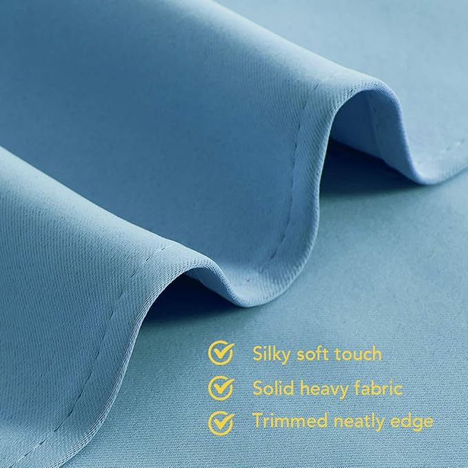 NICETOWN Blackout Curtains for Bedroom, Teal Blue, 42 W by 80 L, Set of 2, Thermal Insulated Curtains & Drapes with Grommet Top for Living Room, Privacy Window Treatment Draperies