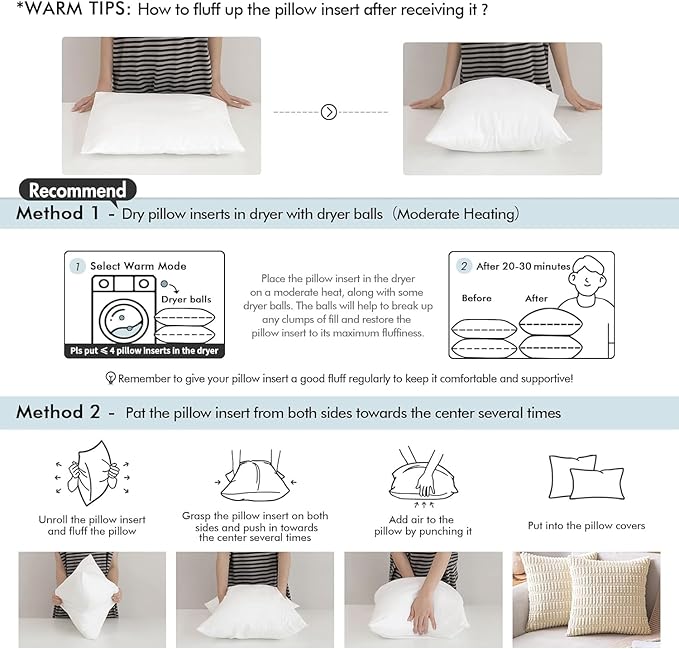 MIULEE Throw Pillow Insert Premium Pillow Stuffer Sham Rectangle Form for Decorative Cushion Bed Couch Sofa 14x32 Inch