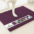 Muddy Mat® | Super Absorbent Door Mat Indoor, Microfiber Quick Dry Chenille Entryway Rug, Non-Slip Front Door Mat, Indoor Mats for Entryway, Machine Washable Pet Rug, Dark Purple 19"x30"