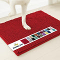 Muddy Mat® | Super Absorbent Door Mat Indoor, Microfiber Quick Dry Chenille Entryway Rug, Non-Slip Front Door Mat, Indoor Mats for Entryway, Machine Washable Pet Rug, Red 48"x60"