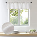 OWENIE Bob 1 PCS Natural Valances for Windows, Faux Linen Textured Kitchen Window Curtains Valance for Bedroom Living Room, Modern Soft Airy Solid Rod Pocket Bathroom Cafe Curtain, 60Wx14L Inch