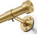 YaFex Heavy Duty Curtain Rods 32-90 Inch, 1 Inch Adjustable Gold Curtain Rod for Windows, Long Window Treatment Rods with Aluminium Finials, Easy Installation