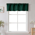 Chyhomenyc Hunter Green Valance for Windows, Light Filtering Faux Linen Textured Small Short Valance for Kitchen Bathroom Laundry Basement, Solid Rod Pocket Top Window Curtain, 60Wx14L inch, 1 Piece