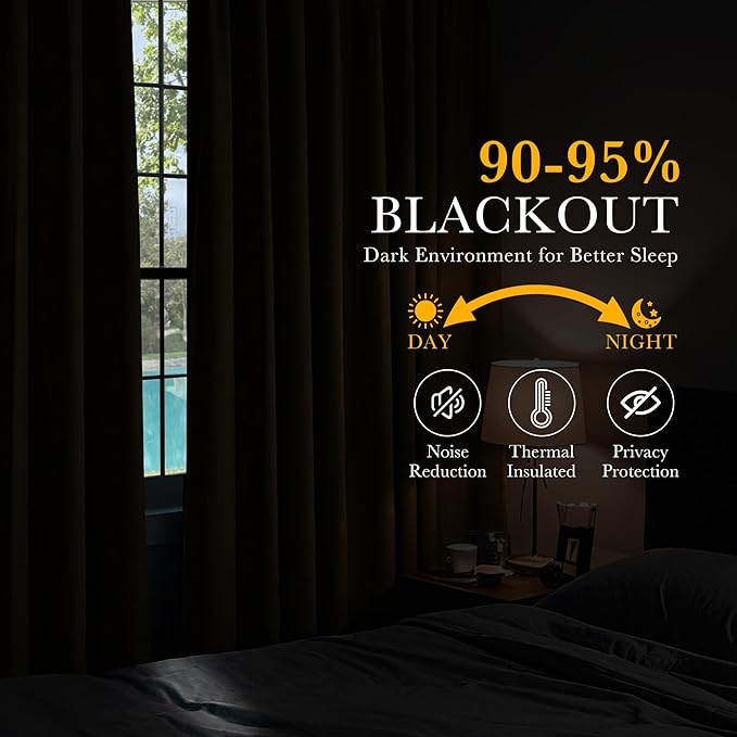 PONY DANCE Short Length Curtains for Kitchen, Solid Window Curtain Tiers for Bathroom Energy Saving Privacy Shade for RV Camper, 34x54 Inch, Grey, 2 Panels