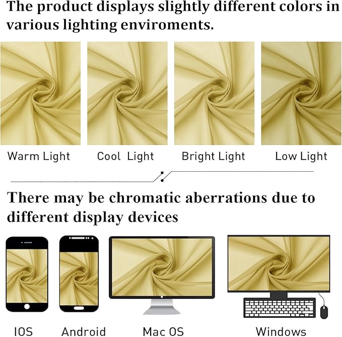 Lecloud Yellow Sheer Curtains 72 Inches Long 2 Panels, Light Filtering Voile Window Drapes for Bedroom Living Room, Dual Rod Pocket Semi Sheer Window Door Decor, 40" W x 72" L