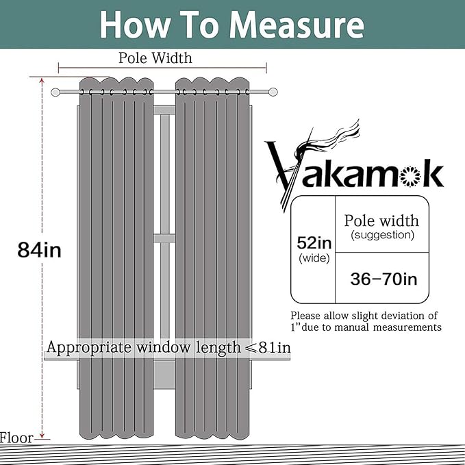 Yakamok Thermal Insulated Grommet Blackout Draperies/Drapes for Bedroom Window,Room Darkening Curtain Panels (2 Panels, W52 x L84 -Inch,Cream Beige)