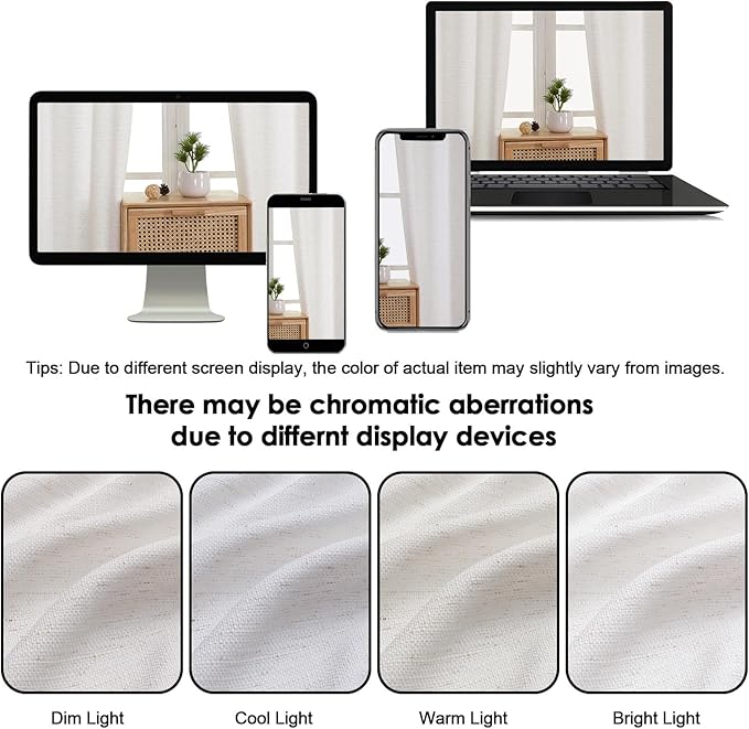OWENIE Bob 1 PCS Natural Valances for Windows, Faux Linen Textured Kitchen Window Curtains Valance for Bedroom Living Room, Modern Soft Airy Solid Rod Pocket Bathroom Cafe Curtain, 60Wx14L Inch