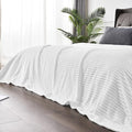 BEDELITE Fleece Blanket King Size – 3D Ribbed Jacquard Soft and Warm Decorative Fuzzy Blankets – Cozy, Fluffy, Plush Lightweight Throw Blankets for Couch, Bed, Sofa(White, 108x90 inches)