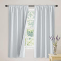 RYB HOME White 100% Blackout Curtains, Thermal Insulated Heat & UV Blocking Total Room Darkening Privacy Drapes for Bedroom Dining Living Room, Width 34 by Length 63, White, 2 Panels