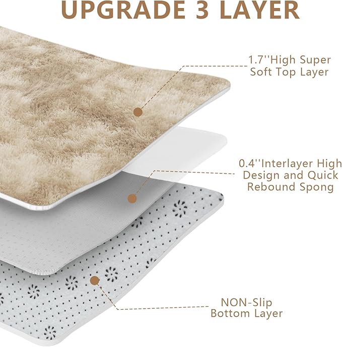 9X12 Large Area Rugs for Living Room Bedroom,Big Shag Rug for Bedroom Dorm,Soft Fluffy Indoor Carpet Nursery Rugs for Kids Girls Room Home Decor,Camel