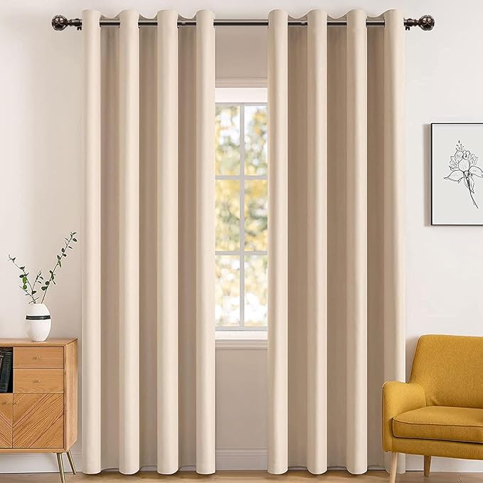 KAMANINA Single Curtain Rod 32 to 58 Inch(2.6-4.8Ft), 7/8 Inch Antique Bronze Adjustable Drapery Rod for Windows, Decorative Netted Texture End (Pack of 2)