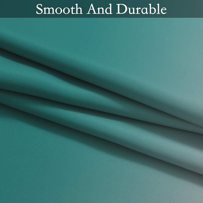 SimpleHome Ombre Room Darkening Curtains 45 inches Length for Bedroom,Grommet Gradient Light Blocking Teal Gradient Window Curtains for Living Room,2 Panels, 52x45 inches