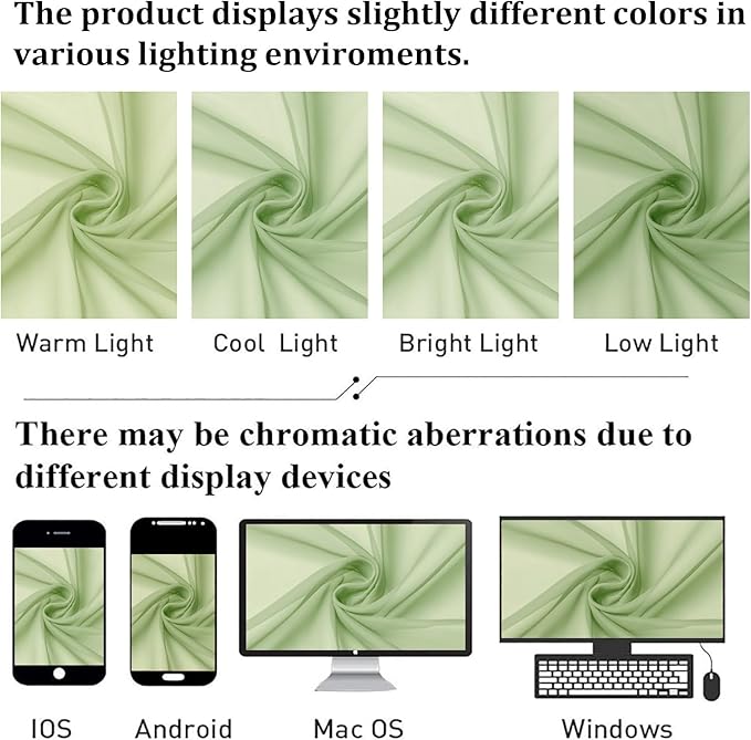 Lecloud Light Green Sheer Curtains 78 Inches Long 2 Panels, Modern Light Filtering Breathable Curtain, Gauzy Stylish Home Decor Drapes with Rod Pocket for Living Room Bedroom, Each 42" W x 78" L