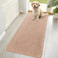 OLANLY Dog Door Mat for Muddy Paws 70x32, Absorbs Moisture and Dirt, Absorbent Non-Slip Washable Doormat, Quick Dry Chenille Mud Mat for Dogs, Entry Indoor Entryway Carpet for Inside Floor, Peach