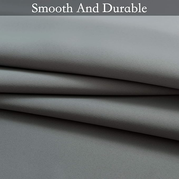 SimpleHome Ombre Room Darkening Curtains for Boys Bedroom, Gradient Grey White to Gray Light Blocking Thermal Insulated Grommet Window Curtains/Drapes for Living Room,2 Panels, 52x72 inches Length