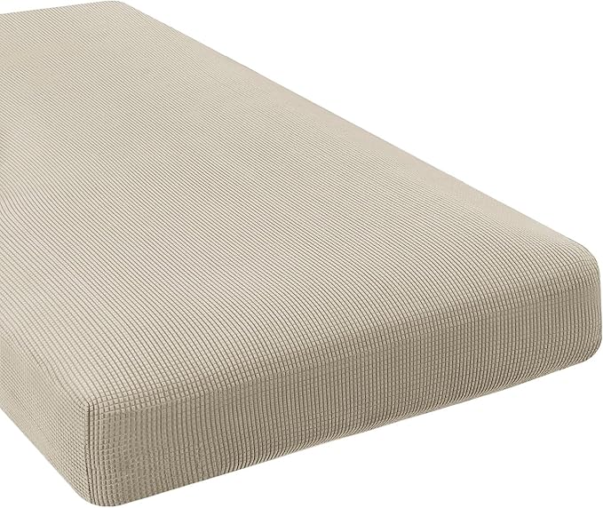 H.VERSAILTEX Super Stretch Individual Chaise Cover Sectional Couch Covers for L Shaped Sofa Both Left/Right Featuring Thick Jacquard Textured Twill Fabric (1 Piece Chaise Cover, Island Fossi)