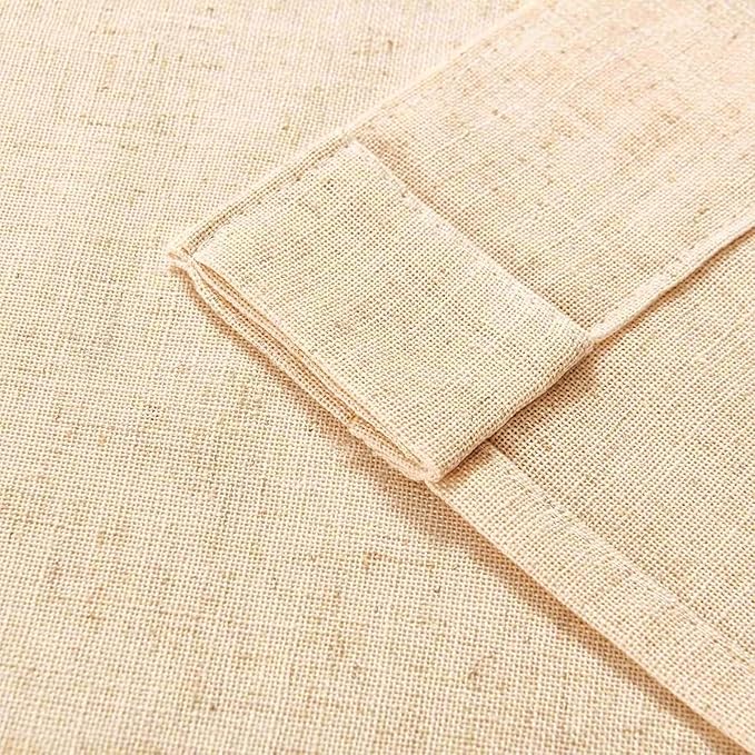 Joydeco Linen Curtains 108 Inch Length 2 Panel Sets,Light Filtering Curtains for Bedroom 52 Inch Wide Living Room Drapes with Back Tabs & Rod Pockets (W52 x L108 Inch, Ecru)