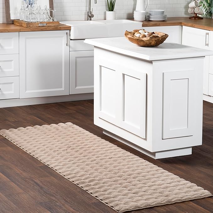 nuLOOM 2' x 8' Cozy Plush SuperiorWash Area Rug, Machine Washable, Non-Slip, Soft Fluffy Shag Carpet for Living Room Bedroom Kids Room Nursery Home Decor, Jeni Taupe