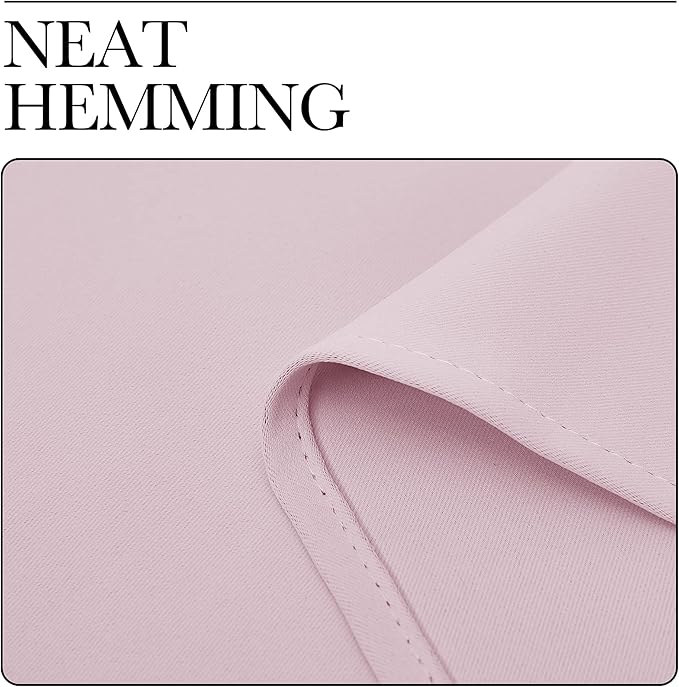 NICETOWN Room Darkening Curtain Panels for Girls Room, Nursery Essential Thermal Insulated Grommet Drapes for Small Window (Baby Pink, 2 PCs, 34 x 45 inch)