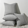 Topfinel Decorative Throw Pillow Covers Cushion Cases, Set of 4 Soft Velvet Modern Double-Sided Designs, Mix and Match for Home Decor, Pillow Inserts Not Included (22x22 inch, Grey)
