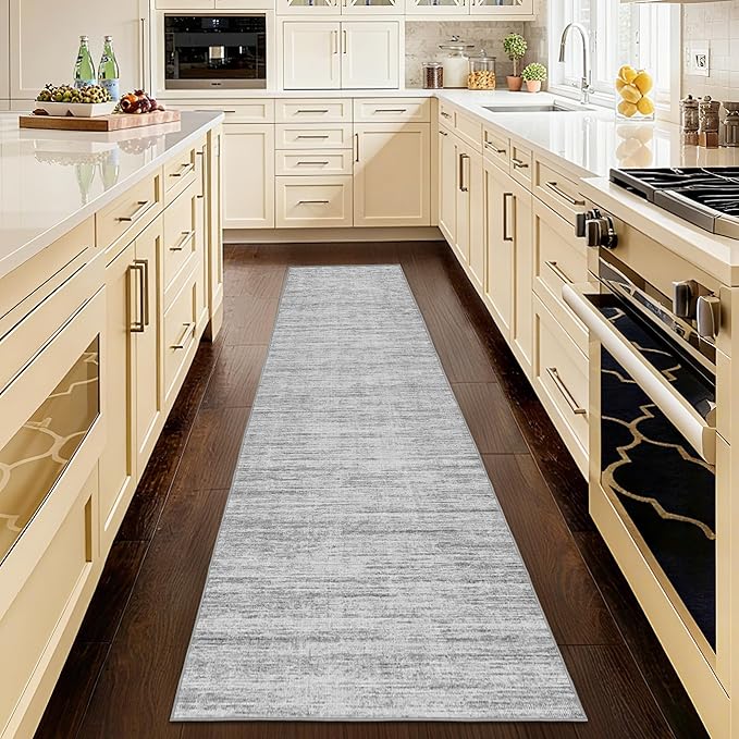 Kitchen Runner Rug 2.5x8 Runners for Hallways，Abstract Washable Runner Rugs Non-Slip Backing Rug Runner, Stain Resistant 8ft Runner Rug,Soft Floor Carpet Rugs for Bedroom，Laundry Room