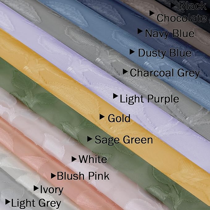 Chyhomenyc Dusty Blue Sheer Curtains 72 Inches Long 2 Panels Set, Light Filtering Tufted Textured Soft Airy Rod Pocket Elegant Leaf Window Treatment Drapes for Bedroom Living Room, 42" Wx72 L, 2PCS