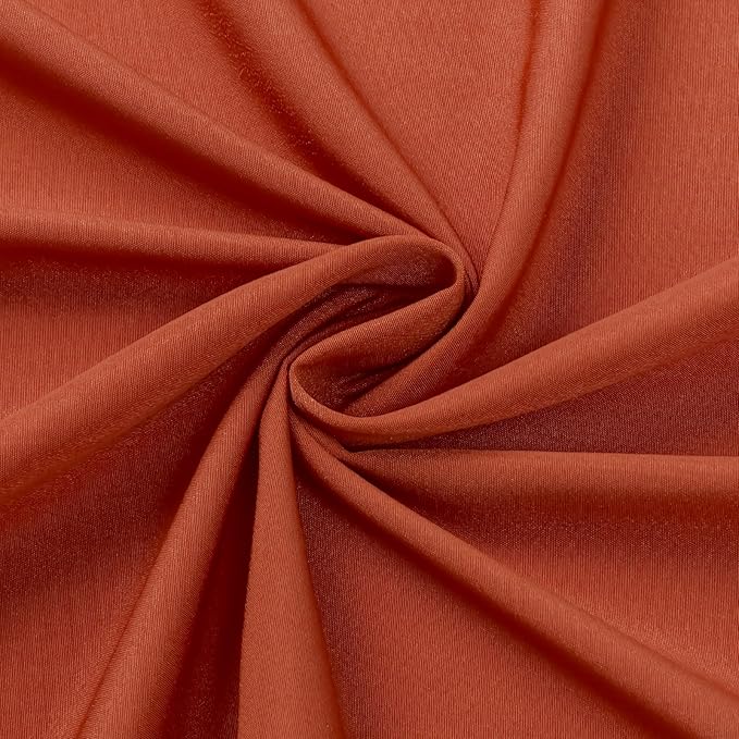 HOMEIDEAS Non-See-Through Fall Burnt Orange Privacy Sheer Kitchen Curtains, 30 X 24 Inches Long 2 Panels Short Sheer Curtains Light Filtering Bathroom Window Drapes for Bedroom Living Room