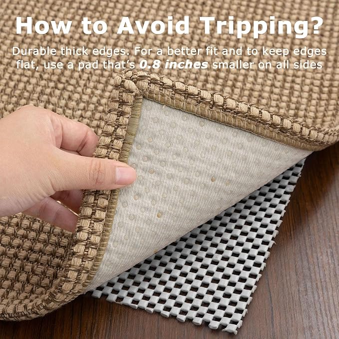 KOZYFLY Extra Long Runners for Hallways 2.6x18 ft Washable Kitchen Runner Non Slip Rubber Backed Hallway Rug Cotton Entryway Runner Rug Floor Carpet for Indoor Hall, Kitchen, Stair, Tan/Orange/Brown