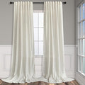 Pitalk 60 Inch Wide Curtains for Kids Bedroom Boys Girls 90 Inches Long 2 Panels Back Tab Pocket Natural Linen Sheer Extra Wide Large Cream Ivory Curtains for Nursery Room Playroom Closet Doors 60x90